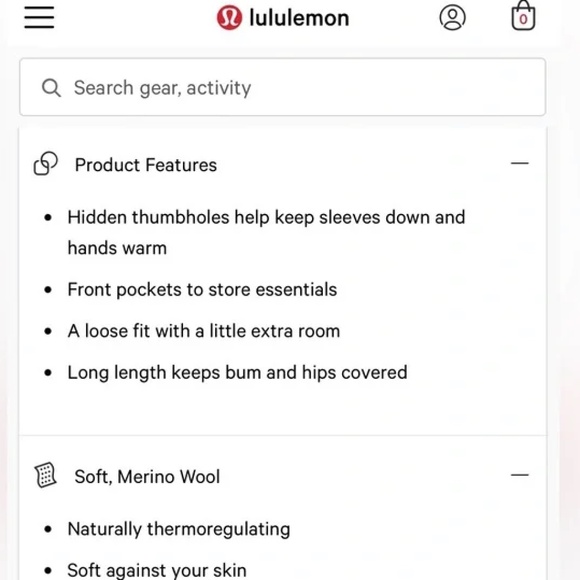 Lululemon Ribbed Black Wrap Cardigan Size 6 - Picture 4 of 5